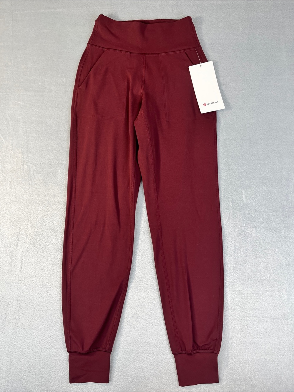 NWT Lululemon Align HR Jogger Size 2 Red Merlot Pockets Nulu High Rise Soft